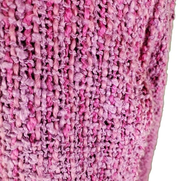 Patti Haskell Vintage Woven Jacket Dolman Cocoon Cardian Magenta One Size - Picture 8 of 10